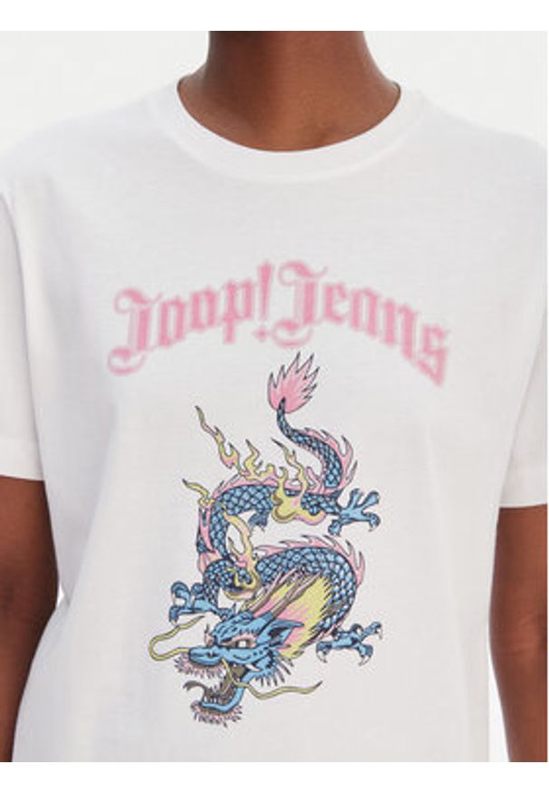 JOOP! Jeans T-Shirt Trinessa 30102434 Biały Regular Fit. Kolor: biały. Materiał: bawełna