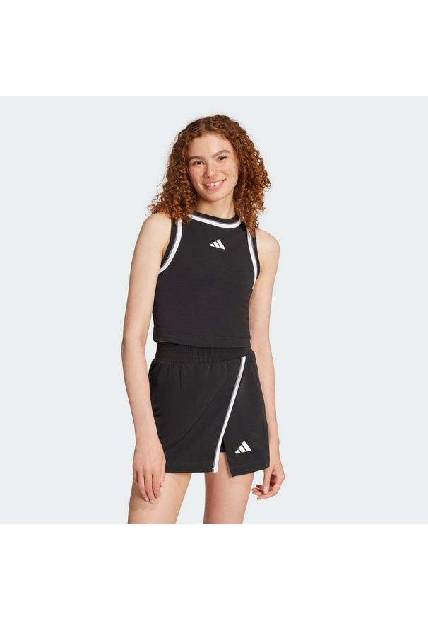 Adidas - Koszulka Essentials Color-Pop Cotton Crop Tank. Kolor: czarny
