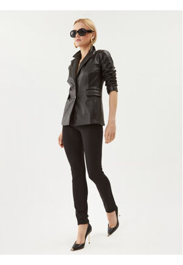 Rinascimento Spodnie materiałowe CFC0116016003 Czarny Slim Fit. Kolor: czarny. Materiał: materiał, syntetyk