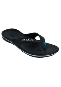 NABAIJI - Japonki basenowe męskie Nabaiji 500. Kolor: czarny, niebieski, wielokolorowy. Wzór: gładki. Sport: pływanie