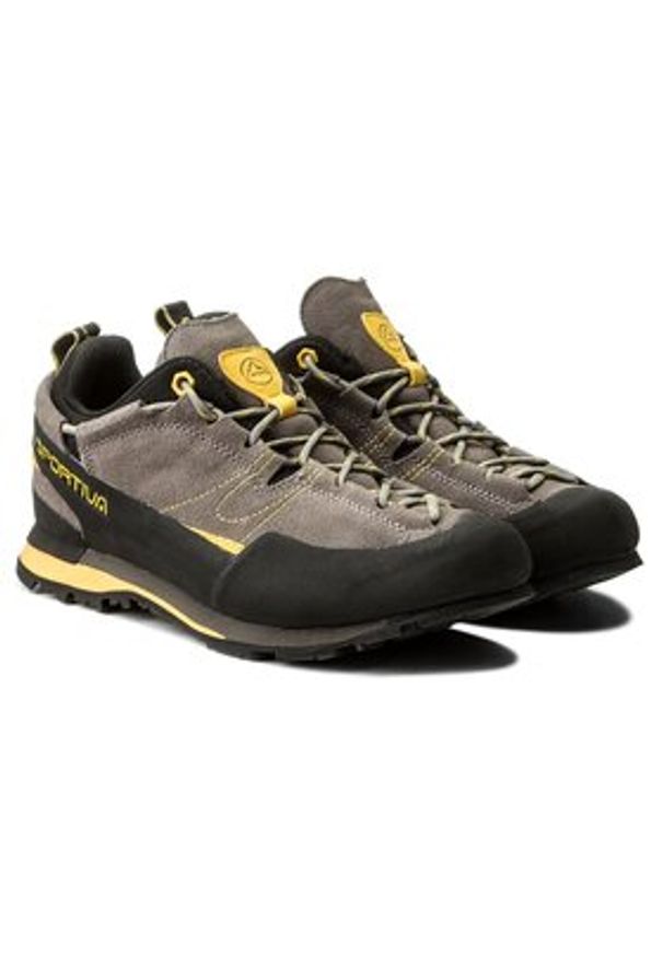 LA SPORTIVA - La Sportiva Trekkingi Boulder X 838GY Szary. Kolor: szary. Materiał: zamsz, skóra. Sport: turystyka piesza