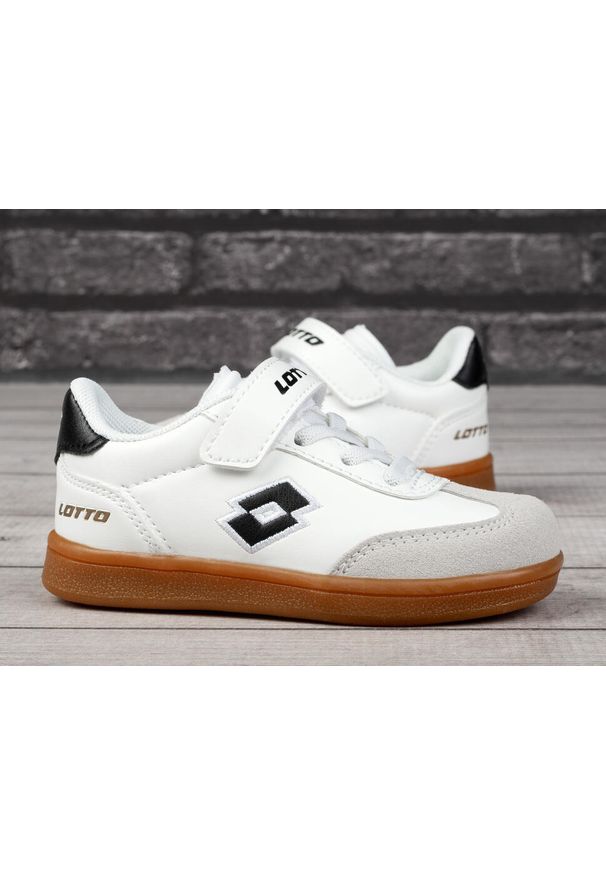 LOTTO - Buty dziecięce sportowe na rzep Lotto VINTAL M. Zapięcie: rzepy. Kolor: beżowy, szary, biały, wielokolorowy. Sport: turystyka piesza