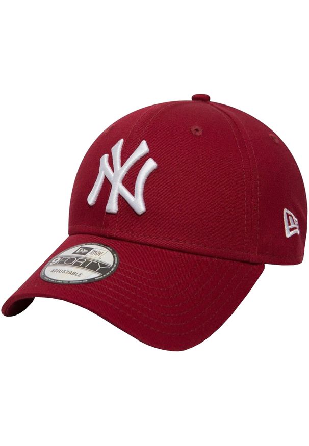Czapka New Era New York Yankees czerwona. Kolor: czerwony, wielokolorowy, brązowy. Materiał: bawełna. Wzór: haft. Styl: sportowy