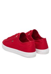 TOMMY HILFIGER - Tommy Hilfiger Sneakersy Th Foxing Sneaker Canvas FW0FW09170 Czerwony. Kolor: czerwony. Materiał: materiał #3