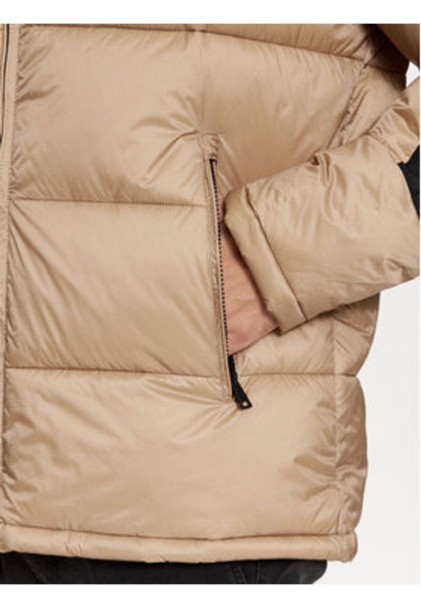 Champion Kurtka puchowa Hooded Jacket 219190 Beżowy Regular Fit. Kolor: beżowy. Materiał: syntetyk