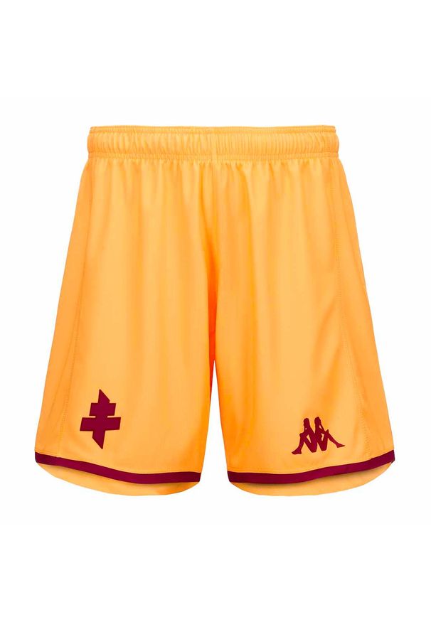 Kappa - Szorty Metz Kombat Ryder 2023/24. Kolor: czerwony, wielokolorowy, żółty. Sport: piłka nożna