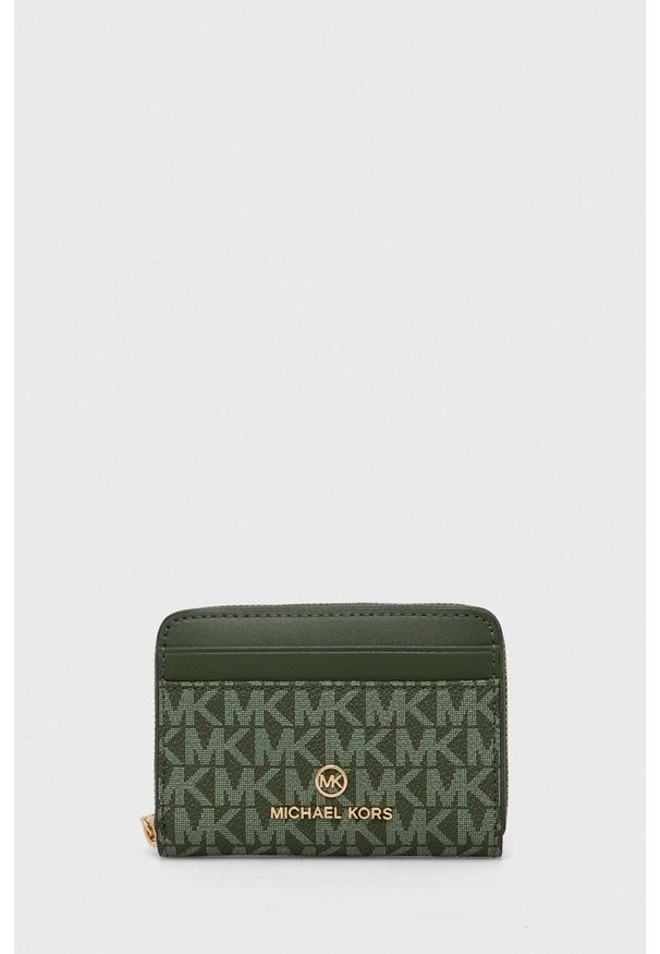 MICHAEL Michael Kors portfel damski kolor zielony. Kolor: zielony