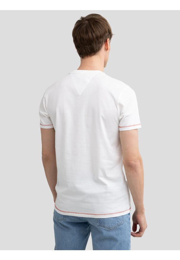Big-Star - Koszulka męska z nadrukiem biała Jaman 100. Okazja: na co dzień. Kolor: biały. Materiał: bawełna, jeans. Wzór: nadruk. Sezon: lato. Styl: klasyczny, casual, retro