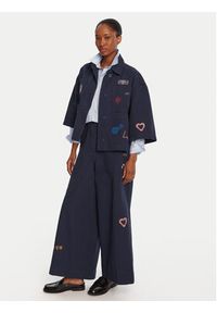 Weekend Max Mara Jeansy Lotus 2525136011 Granatowy Wide Leg. Kolor: niebieski