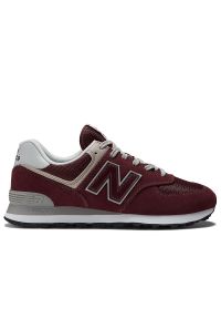 Buty męskie New Balance ML574EVM - bordowe. Okazja: na co dzień. Kolor: czerwony. Materiał: syntetyk, materiał, skóra, guma, zamsz. Szerokość cholewki: normalna. Model: New Balance 574 #1