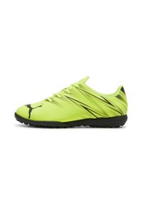 Dziecięce buty piłkarskie Puma Attacanto TT. Kolor: czarny, wielokolorowy, żółty. Materiał: syntetyk. Sport: piłka nożna