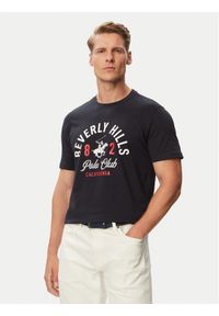 Beverly Hills Polo Club T-Shirt P-SS26M-TS1290NVY Granatowy Regular Fit. Typ kołnierza: polo. Kolor: niebieski. Materiał: bawełna #1