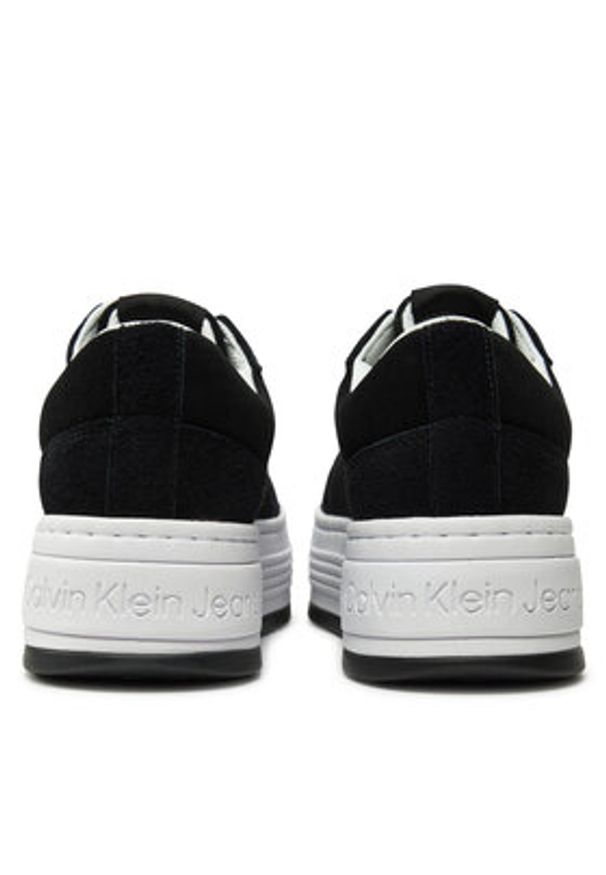 Calvin Klein Jeans Sneakersy Bold Platf Laceup Low Mg Suede YW0YW01575 Czarny. Kolor: czarny. Materiał: zamsz, skóra