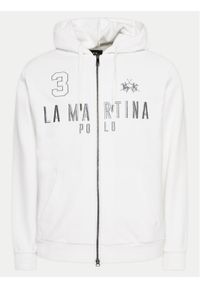 La Martina Bluza YMF305 FP568 Biały Regular Fit. Kolor: biały. Materiał: bawełna #1