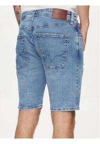 Pepe Jeans Szorty jeansowe Taper Short PM801084RH7 Niebieski Regular Fit. Kolor: niebieski. Materiał: bawełna