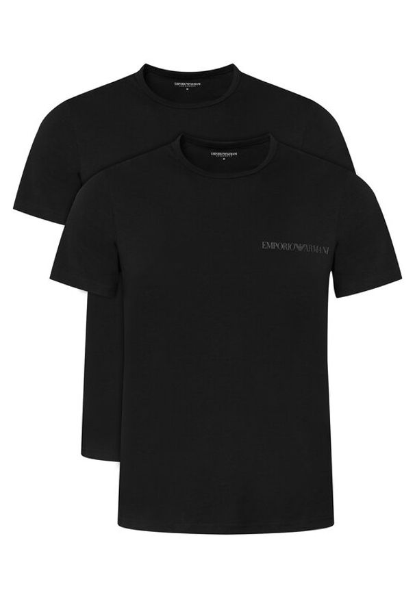 Emporio Armani Underwear Komplet t-shirtów EM000391 AF10779 MC108 Czarny Regular Fit. Kolor: czarny. Materiał: bawełna