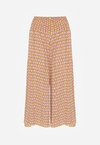 Born2be - Żółto-Pomarańczowe Wiskozowe Spodnie z Szerokimi Nogawkami i Gumką w Pasie Athulia. Kolor: żółty. Materiał: wiskoza. Sezon: wiosna, lato #7