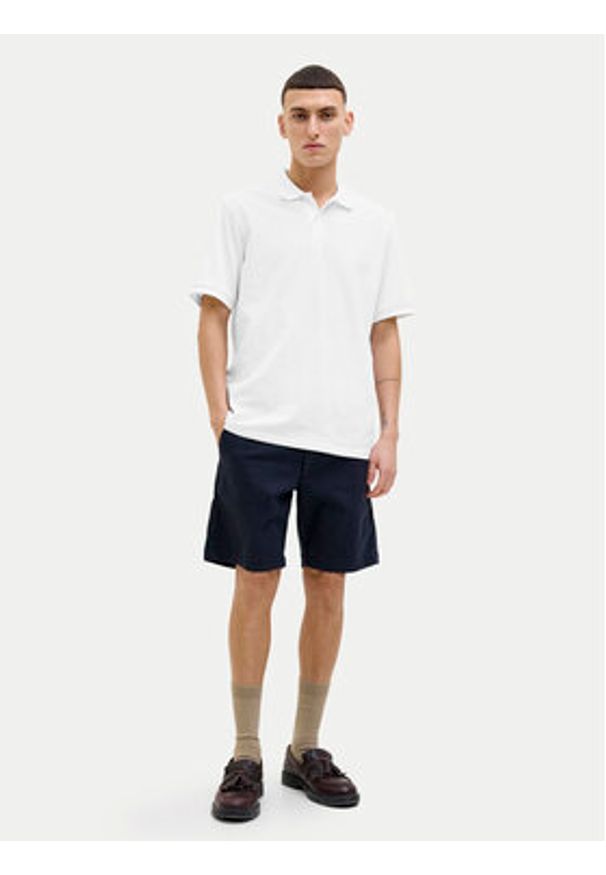 Jack & Jones - Jack&Jones Polo Kane 12270150 Biały Regular Fit. Typ kołnierza: polo. Kolor: biały. Materiał: syntetyk, bawełna