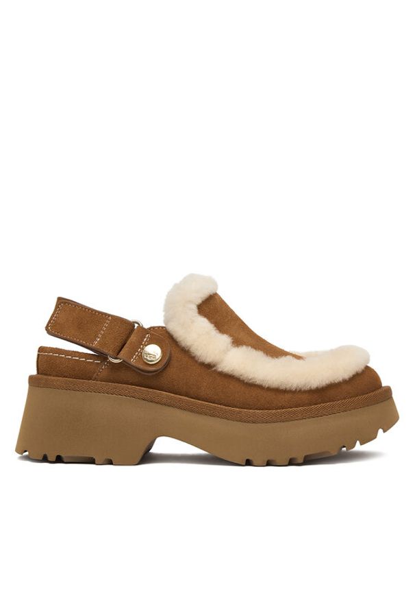 Ugg Klapki W Esmee Clog 1173331 Brązowy. Kolor: brązowy. Materiał: skóra