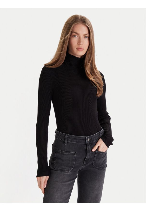 JOOP! Golf 58 JW224KN166 30033369 Czarny Regular Fit. Typ kołnierza: golf. Kolor: czarny. Materiał: wiskoza