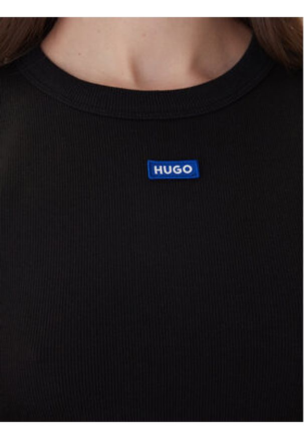 Hugo T-Shirt Baby 50510749 Czarny Slim Fit. Kolor: czarny. Materiał: bawełna