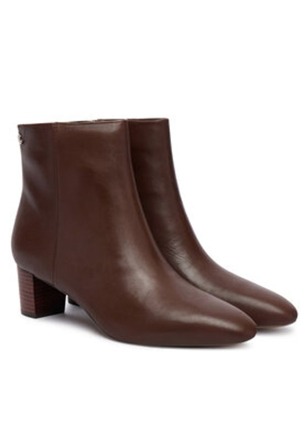 Lauren Ralph Lauren - LAUREN RALPH LAUREN Botki Demi 802974503002 Brązowy. Kolor: brązowy. Materiał: skóra