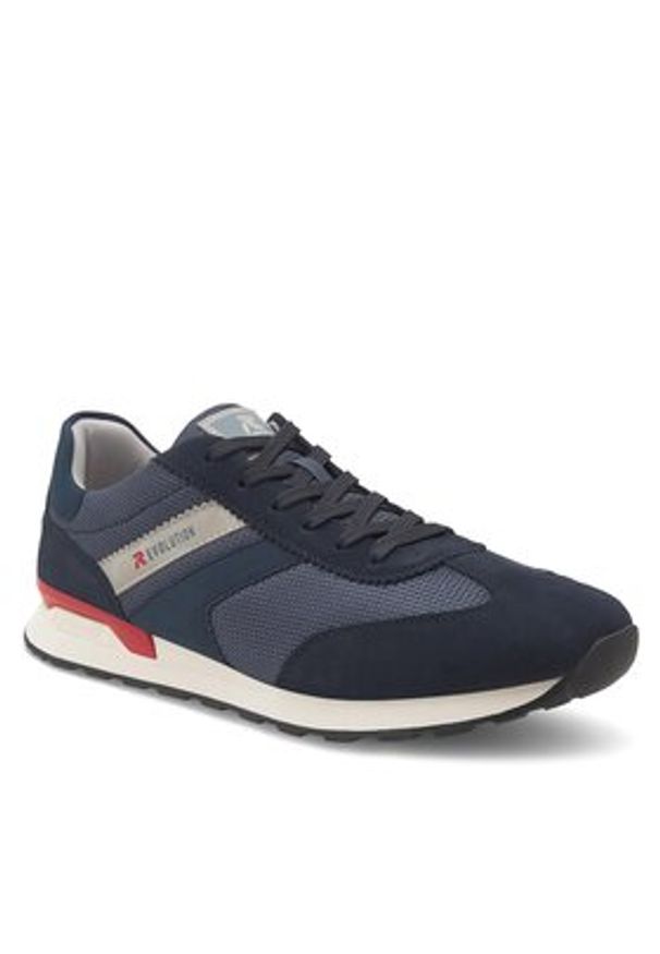 Rieker Revolution Lifestyle Sneakersy U0301-14 Granatowy. Kolor: niebieski. Materiał: materiał