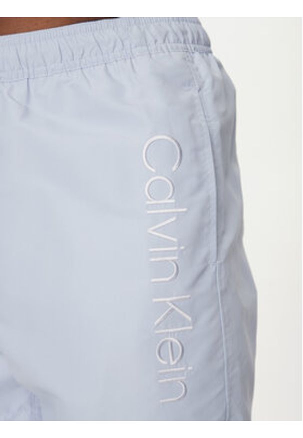 Calvin Klein Swimwear Szorty kąpielowe KM0KM01166 Niebieski Regular Fit. Kolor: niebieski. Materiał: syntetyk