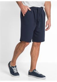 bonprix - Bermudy dresowe. Kolor: niebieski. Materiał: dresówka #1