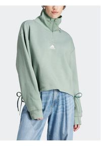 Adidas - adidas Bluza IR8381 Zielony Oversize. Kolor: zielony. Materiał: bawełna #5