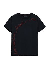Desigual T-Shirt Charly 25WWTK08 Czarny Regular Fit. Kolor: czarny. Materiał: bawełna #6