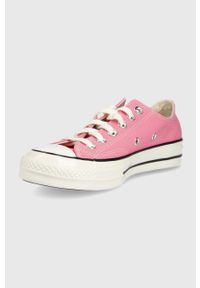 Converse tenisówki CHUCK 70 damskie kolor różowy. Nosek buta: okrągły. Zapięcie: sznurówki. Kolor: różowy. Materiał: guma #4