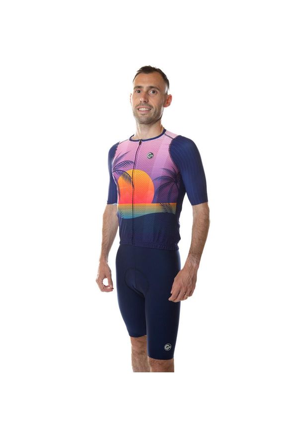 C-LAB - Koszulka z krótkim rękawem rowery szosowe C-Lab Leggera Ibiza granatowy. Kolor: niebieski, wielokolorowy. Długość rękawa: krótki rękaw. Długość: krótkie. Sport: kolarstwo