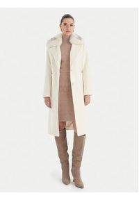 Guess Płaszcz wełniany W5BL19 W2642 Écru Regular Fit. Materiał: syntetyk #7