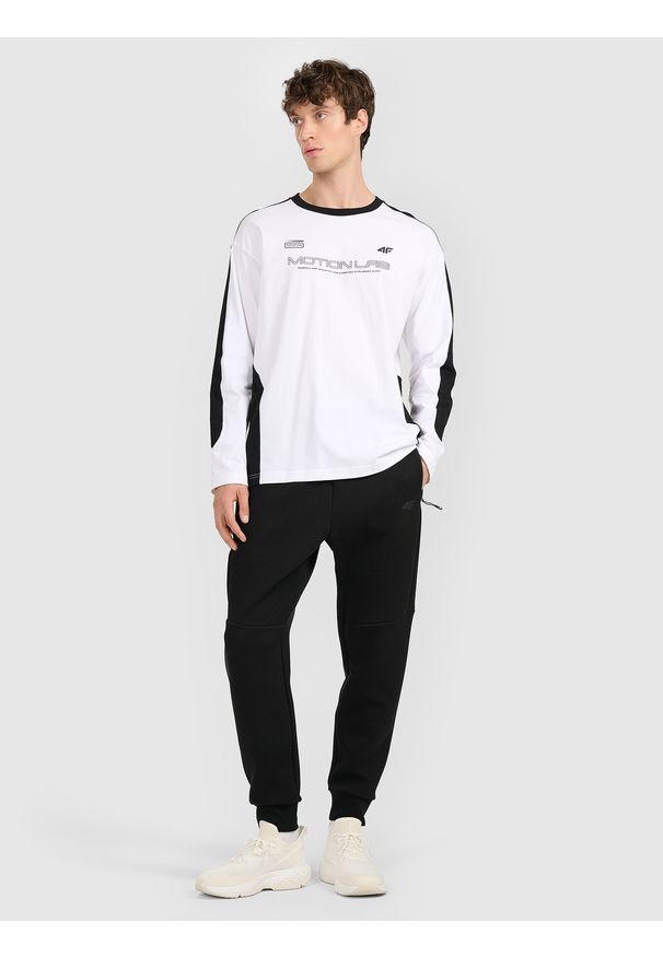 4f - 4F Spodnie dresowe joggery męskie - czarne 3XL. Kolor: czarny. Materiał: dresówka. Sport: fitness