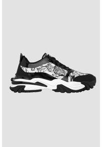 Versace Jeans Couture - VERSACE JEANS COUTURE Czarno-białe sneakersy męskie Fondo New Trail Trek Dis. 10, Rozmiar 42. Okazja: na co dzień. Kolor: biały. Materiał: materiał
