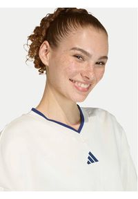 Adidas - adidas Bluza Stadium JZ1074 Biały Loose Fit. Kolor: biały. Materiał: bawełna #4