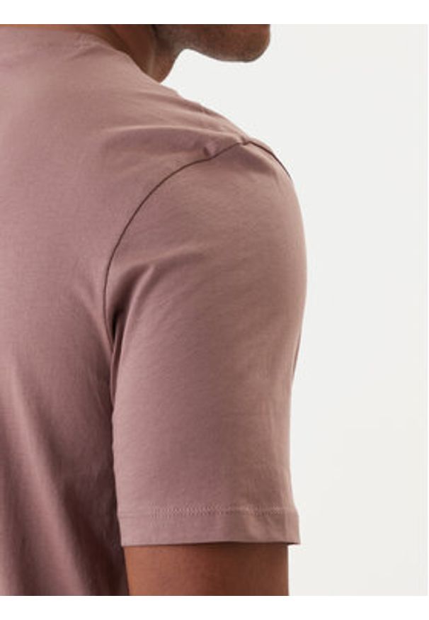 Hugo - HUGO T-Shirt Dero222 50466158 Beżowy Regular Fit. Kolor: beżowy. Materiał: bawełna