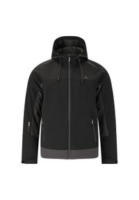 Kurtka wodoodporna Whistler Ryder W-Pro 8000. Kolor: czarny, szary, wielokolorowy. Materiał: softshell. Sport: turystyka piesza