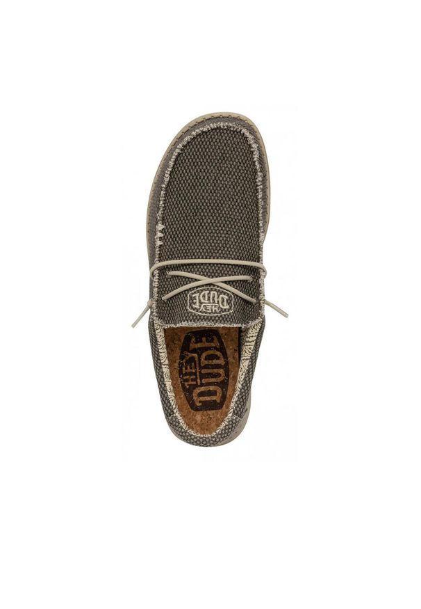 SENZA MARCA - Tenisówki Hey Dude Model Wally Braided Kolor Zielony. Kolor: zielony. Materiał: tkanina
