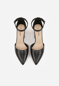 Renee - Czarne Czółenka na Słupku w Klasycznym Stylu ze Szpiczastym Noskiem Zelelle. Nosek buta: szpiczasty. Kolor: czarny. Wzór: gładki. Obcas: na słupku. Styl: klasyczny #3