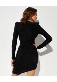 ALEXANDRE VAUTHIER - Czarna sukienka z marszczeniami. Kolor: czarny. Materiał: materiał. Długość: mini