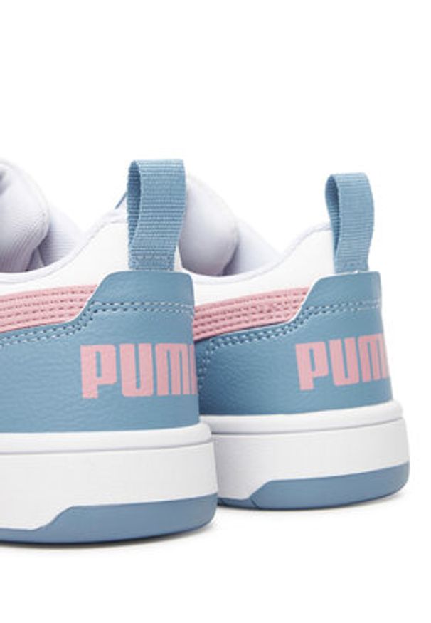 Puma Sneakersy Rebound V6 Lo Jr 393833 30 Biały. Kolor: biały. Materiał: skóra