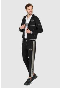 La Martina - LA MARTINA Czarna bluza męska na suwak, Rozmiar XL. Kolor: czarny #8