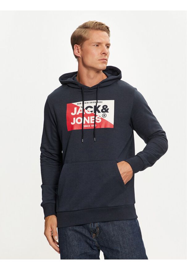 Jack & Jones - Jack&Jones Bluza Nolan 12256849 Granatowy Standard Fit. Kolor: niebieski. Materiał: syntetyk