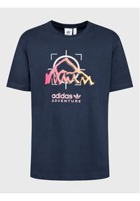 Adidas - adidas T-Shirt Adventure Ride HK4981 Granatowy Relaxed Fit. Kolor: niebieski. Materiał: bawełna #2