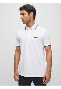BOSS - Boss Polo Paddy Pro 50469102 Biały Regular Fit. Typ kołnierza: polo. Kolor: biały. Materiał: syntetyk, bawełna #1