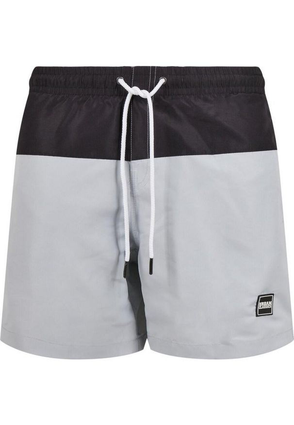 Urban Classics - Męskie Szorty Kąpielowe Block. Kolor: czarny, szary, wielokolorowy. Styl: sportowy