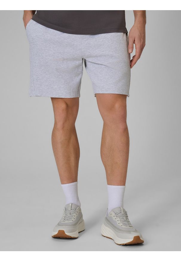 4f - 4F Spodenki dresowe męskie - szare M. Kolor: szary. Materiał: dresówka. Sezon: lato