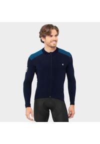 SIROKO - Mężczyzna Kolarstwo Męska termoaktywna koszulka rowerowa M4 Cubilla Navy Blue. Kolor: niebieski. Materiał: tkanina. Sport: kolarstwo #1